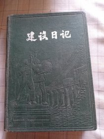 道林纸老空白建设日记本，36开200页，品好未用过。