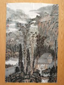 著名画家中国美协会员中国艺术研究院导师崔大中山水画精品保真。