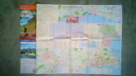 旧地图-秦皇岛交通旅游图(2000年5月1版2005年5月9印)2开85品