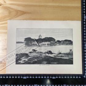 1907年出版物老照片印刷品——（1张，背面白页）——[CA06+A0116]——广州，沙面对面