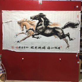 蔡德霖-作品-情深如海 锦绣前程（印刷品）【49】折痕、破损