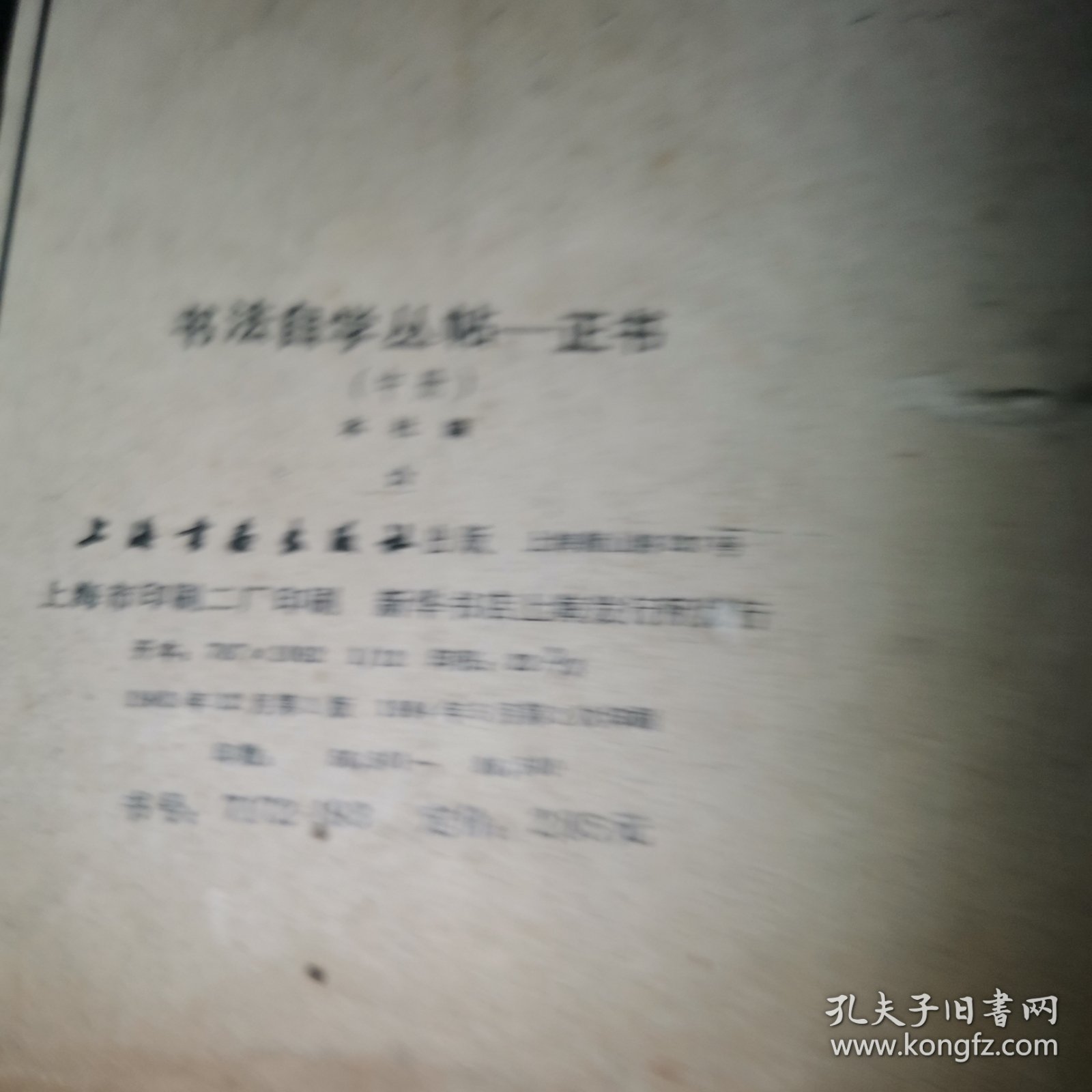 书法自学丛帖：正书（中册）