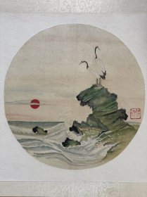 聂其德 双鹤图