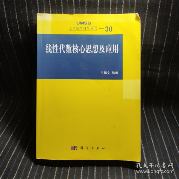 线性代数核心思想及应用：大学数学科学丛书30