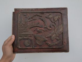 清代，博古木雕，