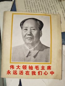 画刊《伟大领袖毛主席永远活在我们心中》12开本，木橱4书画刊（6）