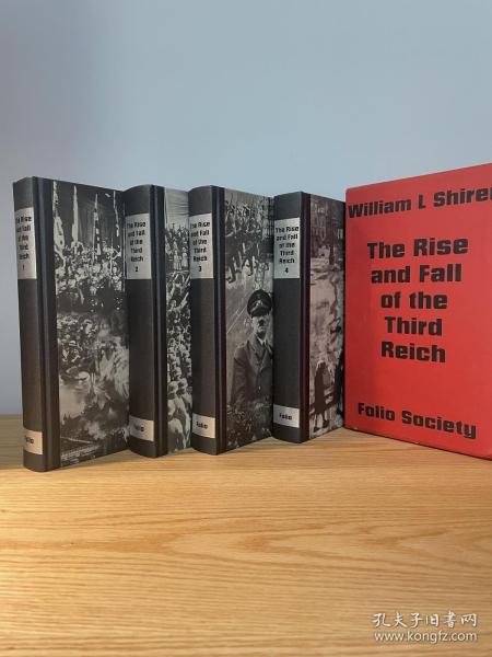 the rise and fall of the third reich 《第三帝国的兴亡》WILLIAM L SHIRER 威廉·夏伊勒经典著作  folio society 2014 年出版 布面精装  带书匣 全四卷