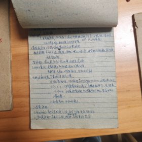 1961年兰 州 军 区总医院附设护士学校<61年级2区队>某张姓学员上课笔记本9本（其中有4本分别是2本装订在一起），总计是7本。基本全写满，几百页。