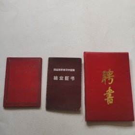 中华人民共和国 山东医学院毕业文凭+ 西医离职学习中医班结业证书 +聘书