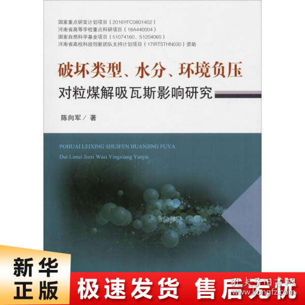 破坏类型、水分、环境负压对粒煤解吸瓦斯影响研究