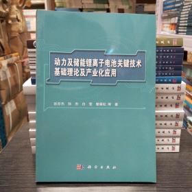 动力及储能锂离子电池关键技术基础理论及产业化应用