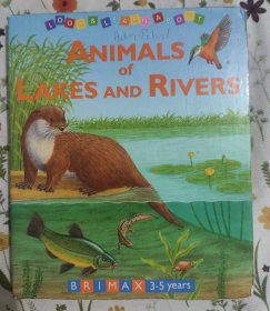 Brimax 手绘科普 一物一图 色彩鲜艳 易保存 Animals of lakes and rivers 中大开本