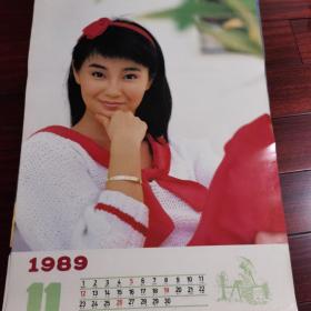 1989年挂历13张全 杨惠珊 蔡琼辉 林青霞 胡慧中 郑裕玲 刘瑞琪 汪明荃 张曼玉 米雪 等