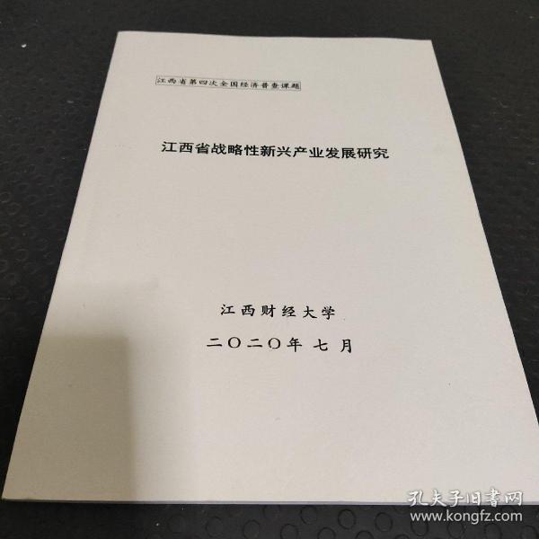 江西省第四次全国经济普查课题 江西省战略新兴产业发展研究