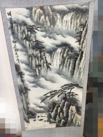 张大石头国画纯手绘原装老裱老气十足