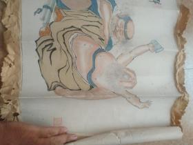 福建民国著名画家  施泰桢《群仙庆寿》80.40Cm