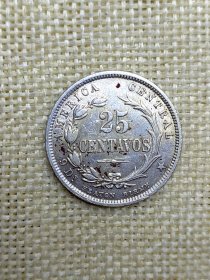 哥斯达黎加25分银币 1893年底光美品 少见 25.3mm直径 mz0269