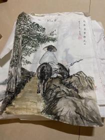 山东财经大学艺术学院2013级二尺国画清歌仿任伯年图郭方旭