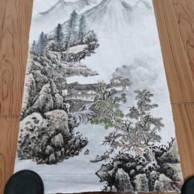 精品手绘山水画一幅