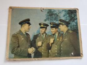 老苏联明信片-----《苏联军官合影》！（1963年，未使用）