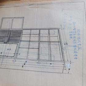 五六十年代 桌椅展览柜手绘家具图纸 ＋家具蓝图