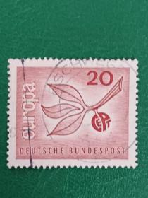 德国邮票 西德1965年欧罗巴 1枚销