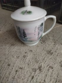 567瓷景德镇彩瓷廋西湖图茶杯