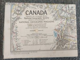 National Geographic国家地理杂志地图系列之1972年3月 Canada 加拿大地图