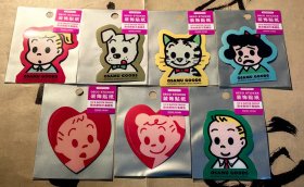 日本插画师原田治 OSAMU GOODS 可可爱爱插画贴纸 共七种经典图案贴纸 仅七种贴纸合售 参考阅读：《发现可爱：原田治作品集》 注意！只售七种贴纸，不包括《发现可爱：原田治作品集》这本书！！