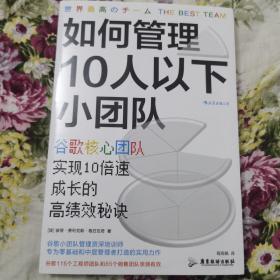 畅销书：《如何管理10人以下小团队》