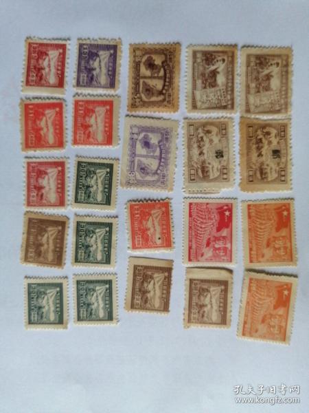解放区华东邮政邮票22张