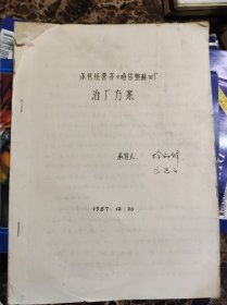 承包经营齐齐哈尔塑料四厂治厂方案。