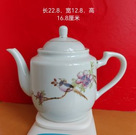 手绘花鸟茶壶 花卉茶壶