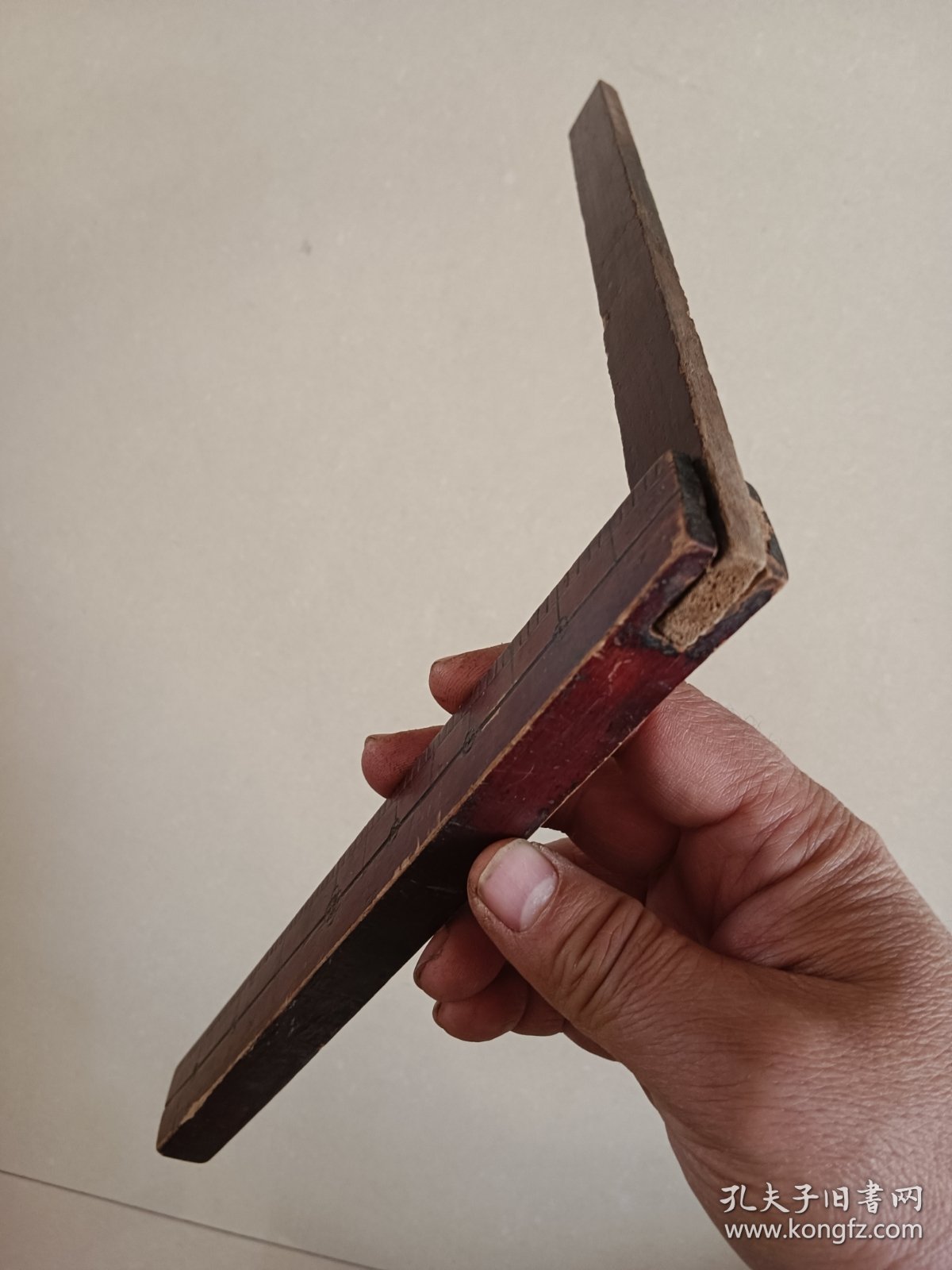 老拐尺 手工刻度 两端接处是活的