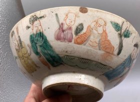 清代同治人物粉彩老瓷器（此题材非常少见），物品保真包老，品相尺寸看图