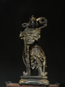 铜 拓金【韦陀】 佛像造像 尺寸:高65厘米 宽25厘米 厚22厘米 重14.1公斤