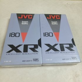 录像带～JVC180分钟XR（2盘）全新未拆封