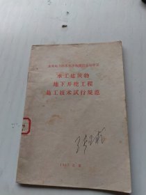 水工建筑物地下开挖工程施工技术试行规范