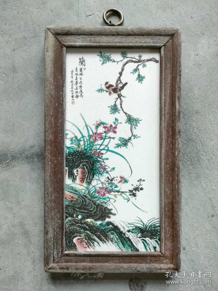 梅兰竹菊瓷板画