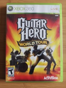 版本自辩 瑕疵 拆封 音乐 Xbox360 Live 游戏 1碟 DVD + 手册 吉他英雄 Guitar Hero World Tour 英文版