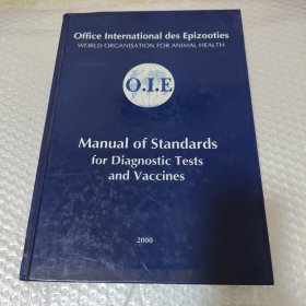 Manual of Standards for Diagnostic Tests and Vaccines，诊断试验和疫苗标准手册，精装本