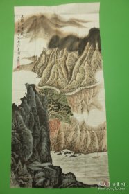 喜欢！老画家作品一幅 130*宽68(cm). 字画买家自己鉴定，保证纯手绘，小房间角落