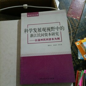 温州学术文库：科学发展观视野中的浙江民间资本研究