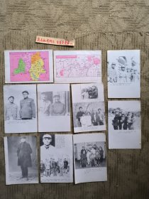 图片：晋冀鲁豫解放区地理简图，中国工农红军第一方面军长征路线简图，刘伯承邓小平陈毅粟裕谭震林左权彭德怀朱德彭雪枫肖克等（老插图）