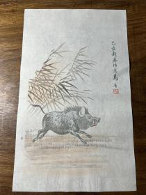 【铁牍精舍】【版画精品】【版画2-39】50年代初荣宝斋木版套色水印笺纸2种，31.8x19.4cm