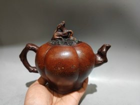 旧藏紫砂壶灵鹿壶蒋蓉