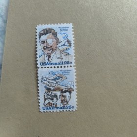 USA106美国邮票1979年工程师/航空业先锋/查纽特/人物邮票 新 2全 外国邮票 小票 轻软痕