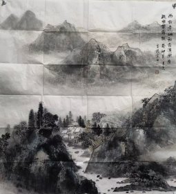 【保真字画，得自画家本人】蒋元生，6尺斗方！96X96cm 1959年生于江苏省镇江市，现为国家美术师评审委员会顾问、中央美院客座教授、 中国国家书画院画家、江苏省美术家协会会员、江苏省书法家协会会员。