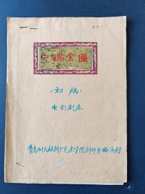 一块金匾（初稿），青岛耐火材料厂艺术学院（1959年）