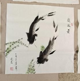 戏水图